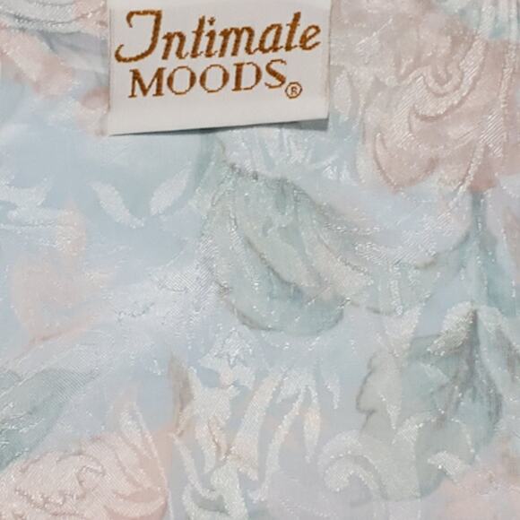 Intimate Moods Gown and Wrap Blue / Pink Floral M - Picture 6 of 12